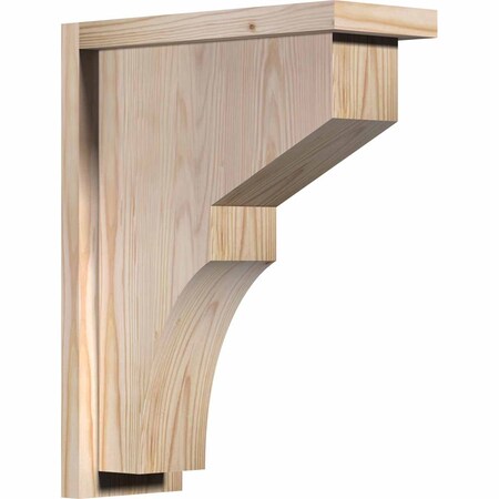 Ekena Millwork Monterey Smooth Corbel w/Backplate, Douglas Fir, 5 1/2"W x 14"D x 18"H COR06X14X18MON01SDF